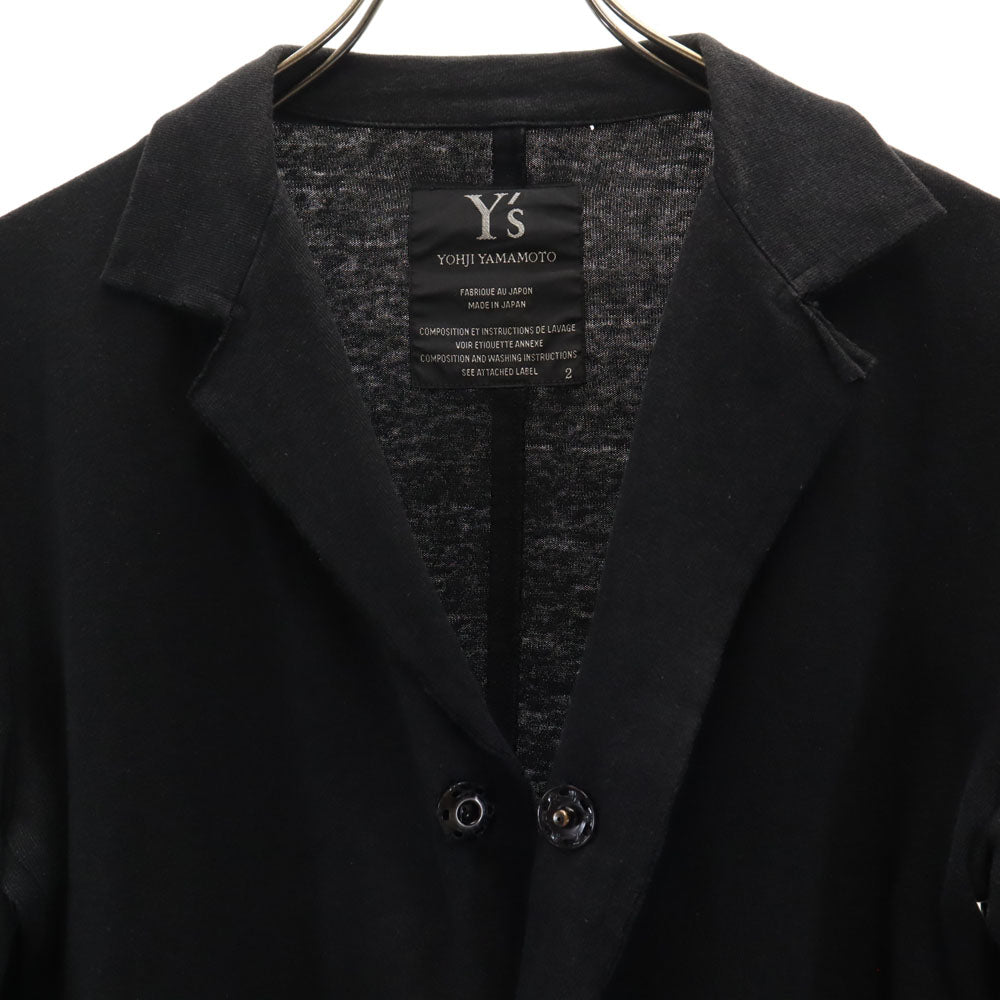 Y's ワイズ 日本製 長袖 カットオフ カーディガン 2 ブラック ヨウジヤマモト メンズ
