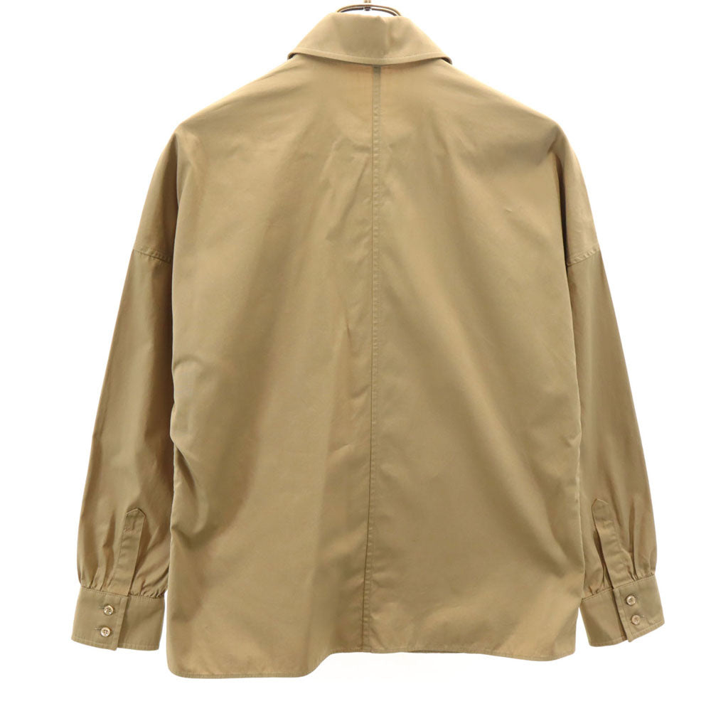 GIVENCHY ジバンシィ イタリア製 長袖 ドロップショルダー シャツ 42 ベージュ レディース