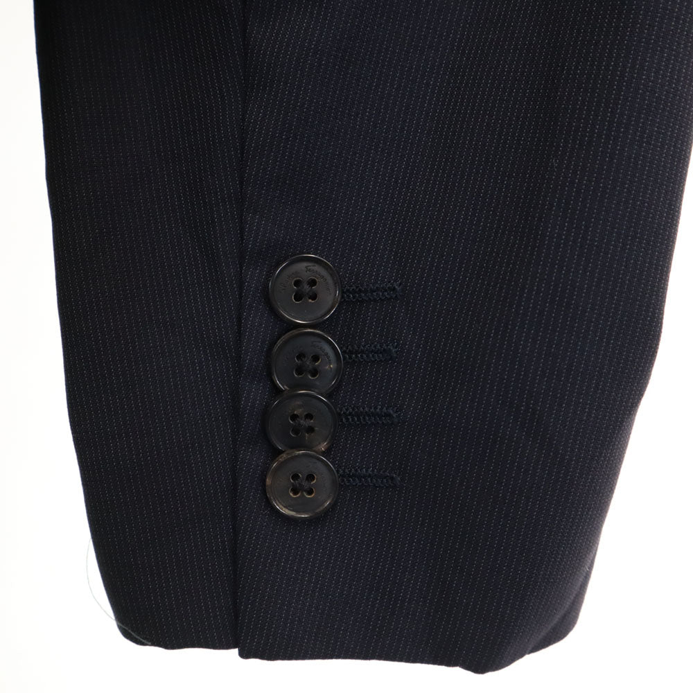 Salvatore Ferragamo サルヴァトーレフェラガモ イタリア製 テーラードジャケット 52 濃紺 ビッグサイズ ブレザー メンズ