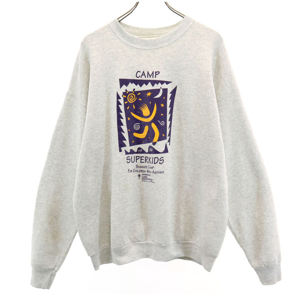 フルーツオブザルーム 90s オールド 長袖 トレーナー XL グレー FRUIT OF THE LOOM メンズ