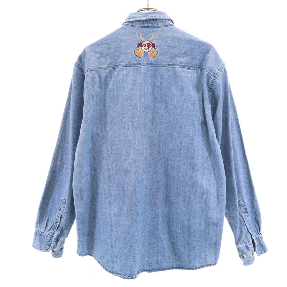 ハードロック 長袖 シャツ S ブルー Hard Rock メンズ