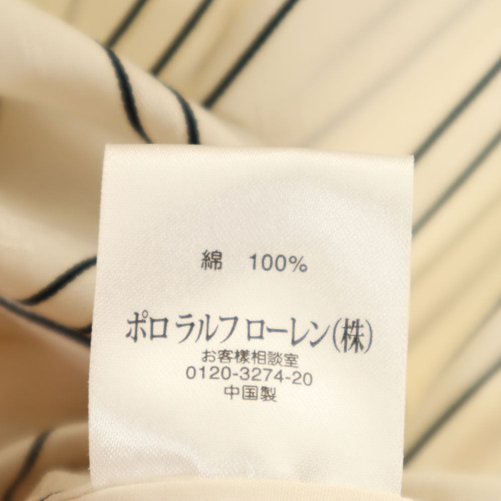 ラルフローレン ストライプ柄 長袖 シャツ 9 アイボリー系 RALPH LAUREN メンズ