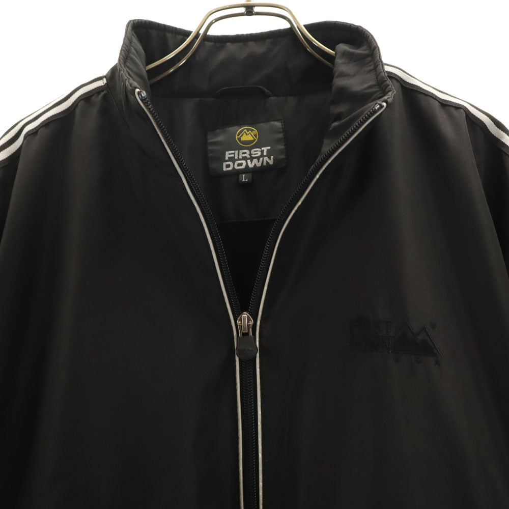 ファーストダウン ジップジャケット 上下 セットアップ L ブラック FIRSTDOWN 裏トリコット メンズ