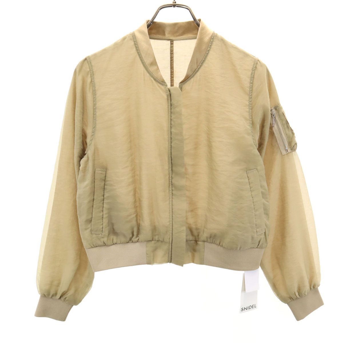 未使用 SNIDEL スナイデル 長袖 シアー ブルゾン F ベージュ ジャケット レディース