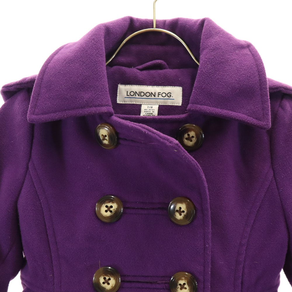 ロンドンフォグ ショート コート 7/8 パープル LONDON FOG ダブルブレスト キッズ