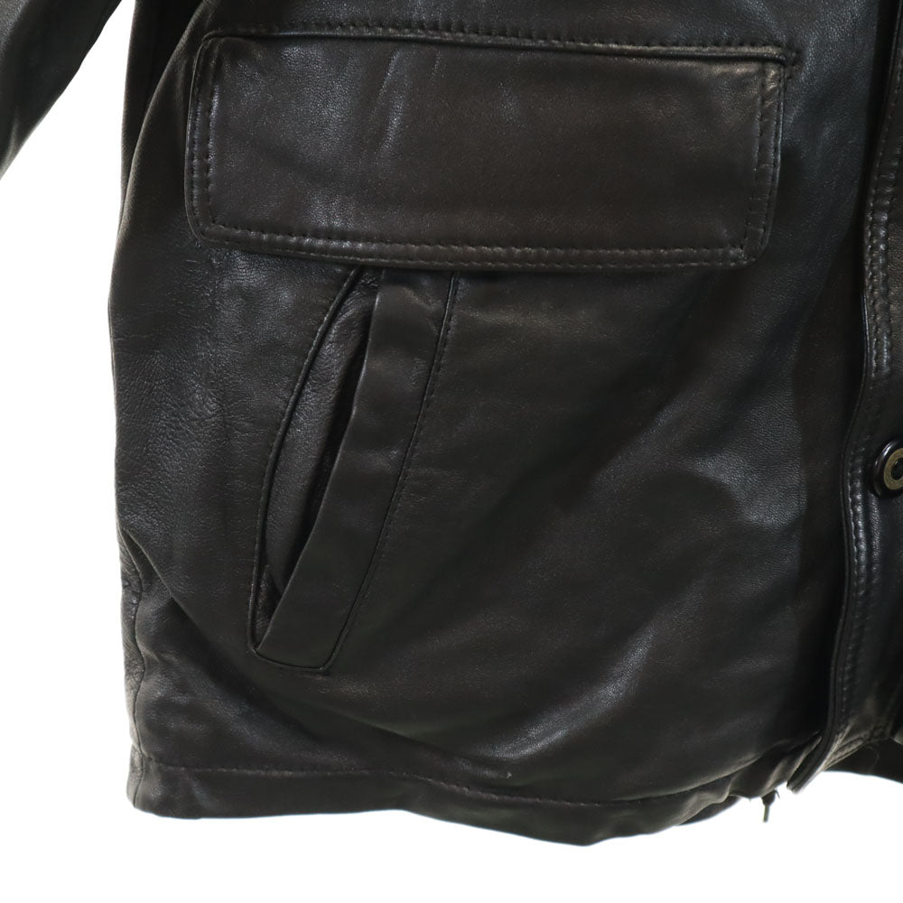 INIZIO レザーコート M ブラック INIZIO 中綿入り メンズ