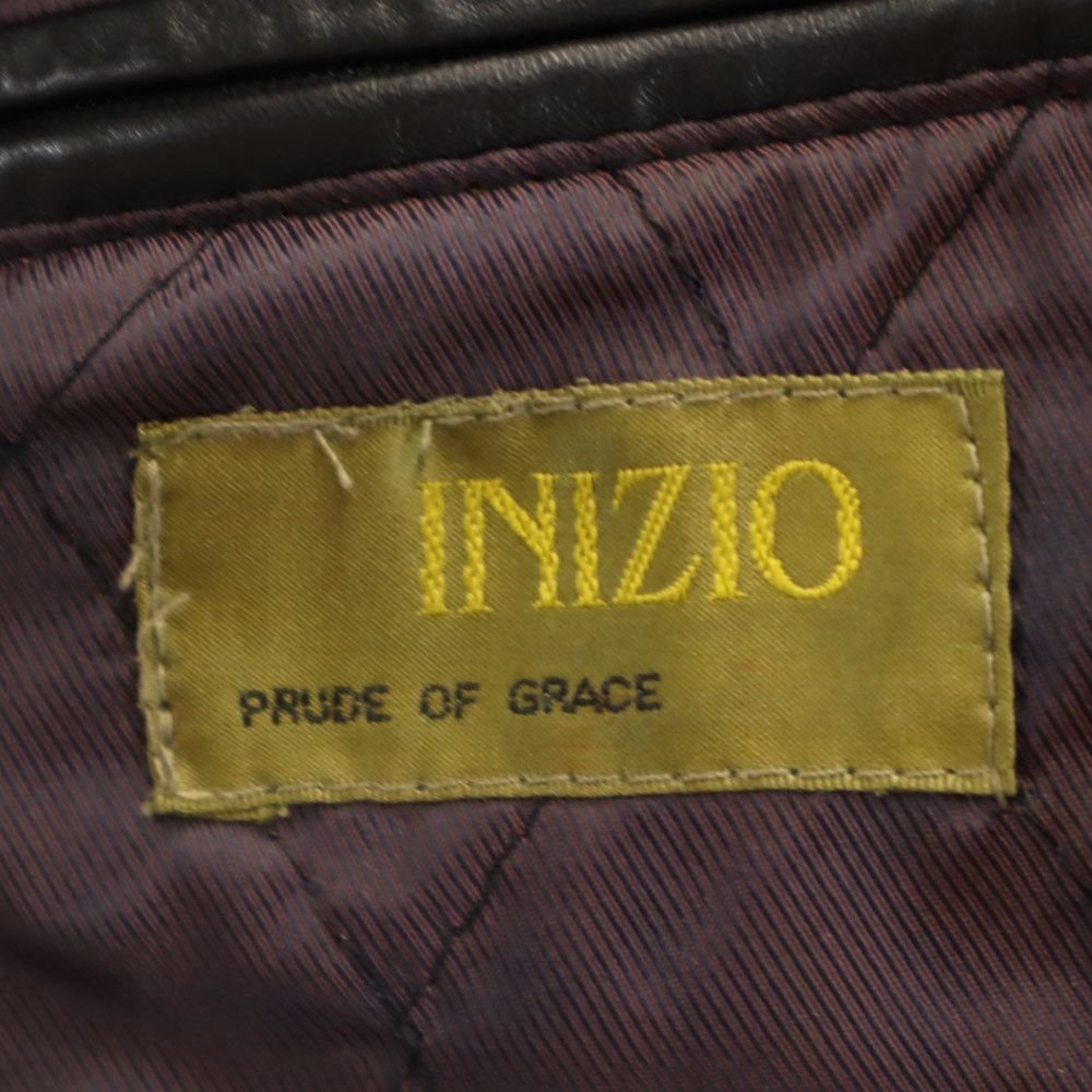 INIZIO レザーコート M ブラック INIZIO 中綿入り メンズ
