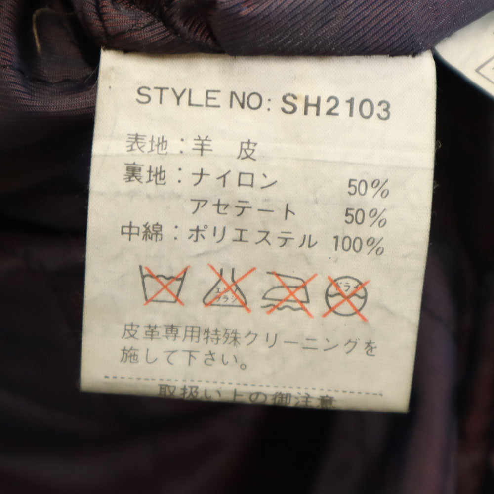 INIZIO レザーコート M ブラック INIZIO 中綿入り メンズ