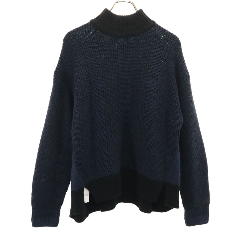 FRED PERRY フレッドペリー 長袖 セーター UK10 ネイビー ニット レディース