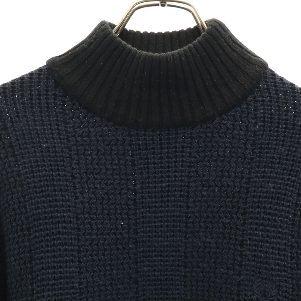 FRED PERRY フレッドペリー 長袖 セーター UK10 ネイビー ニット レディース
