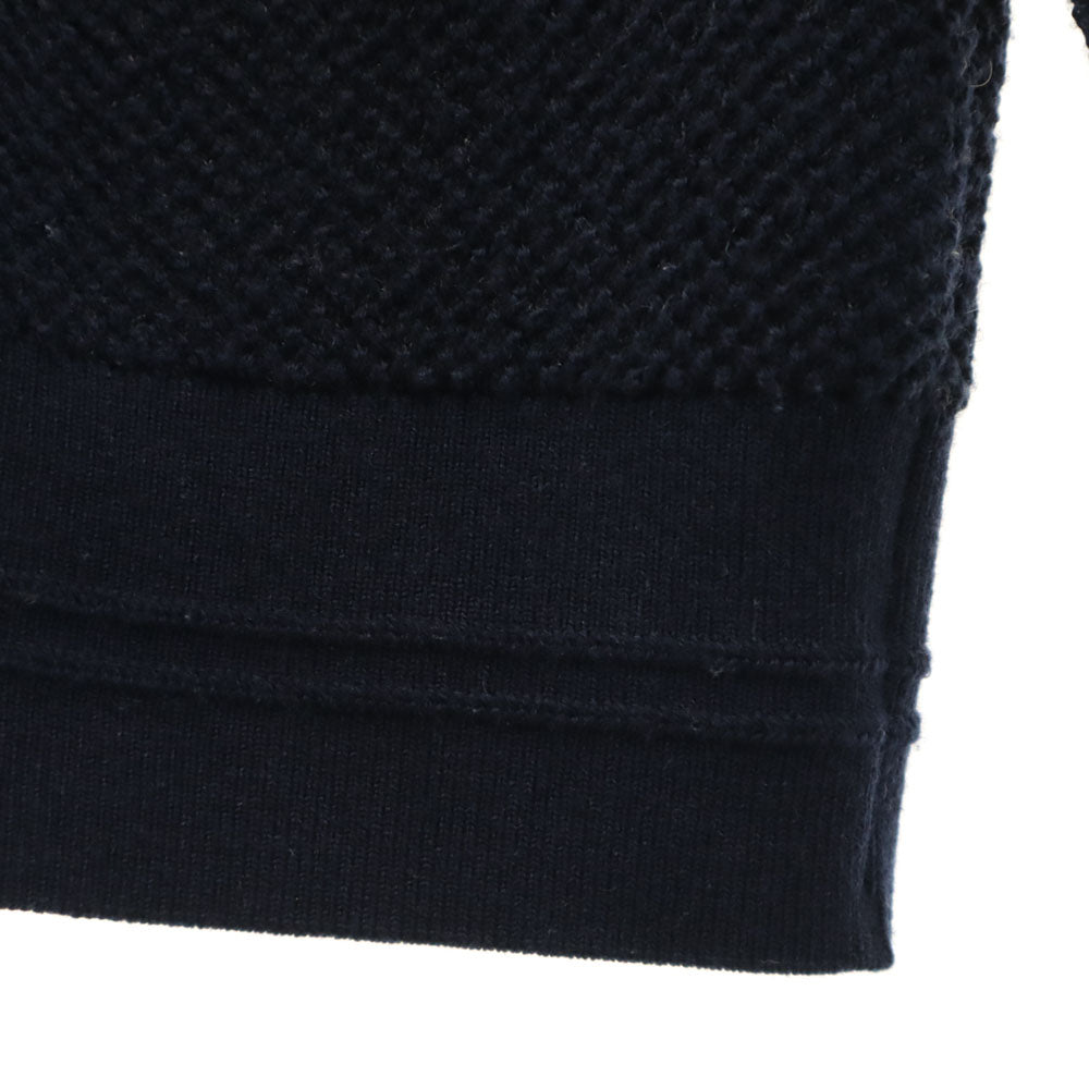 ダーバン 日本製 ニットジャケット M ネイビー Durban ブルゾン メンズ