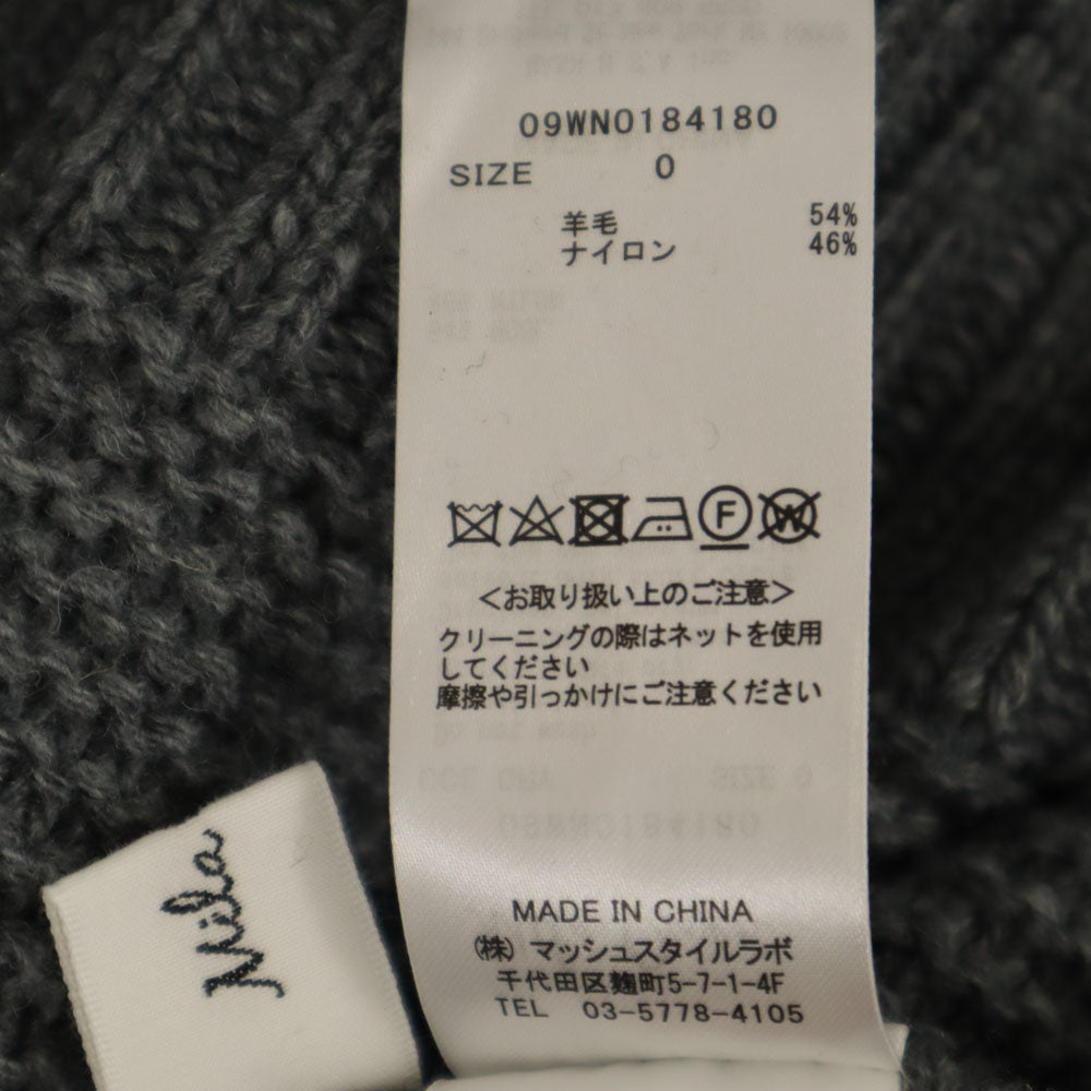 ミラオーウェン 長袖 ハイネック セーター 0 グレー Mila Owen ニット メンズ