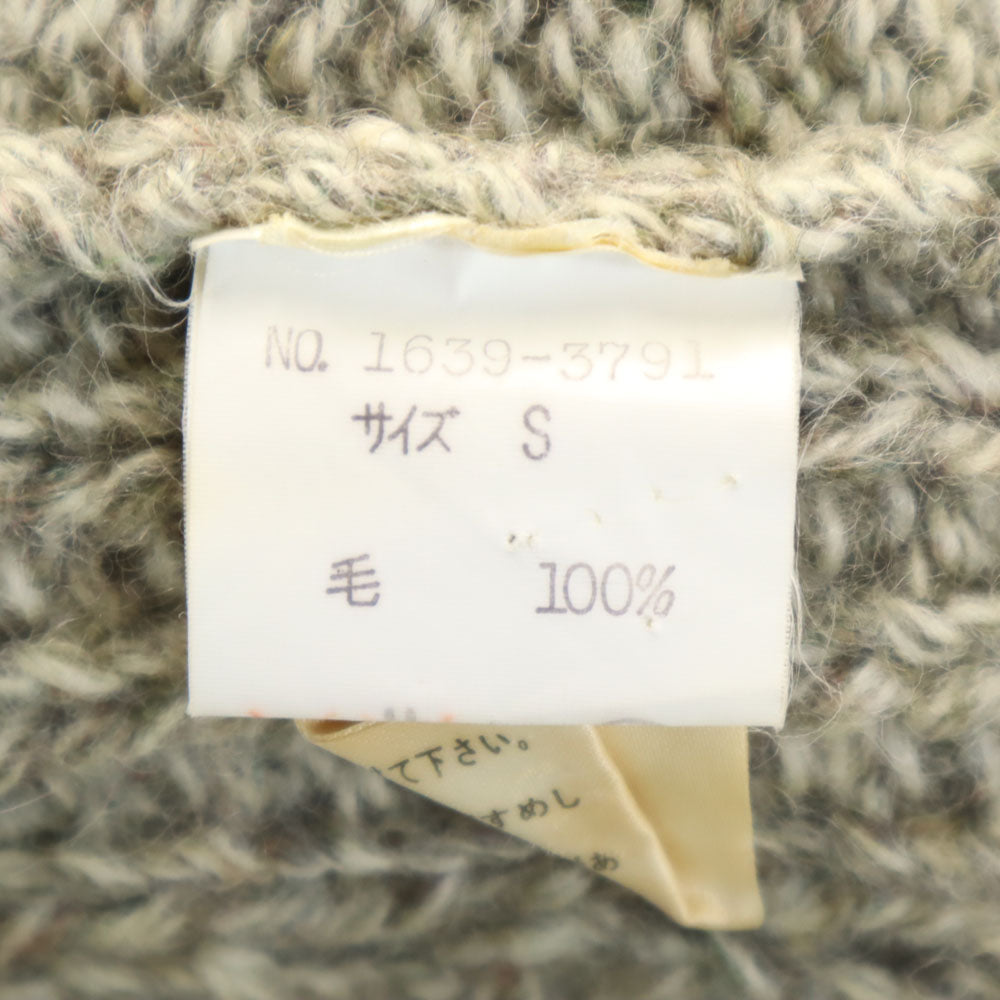 チャップスラルフローレン 90s ショールカラー ニットジャケット S グレージュ CHAPS RALPH LAUREN メンズ