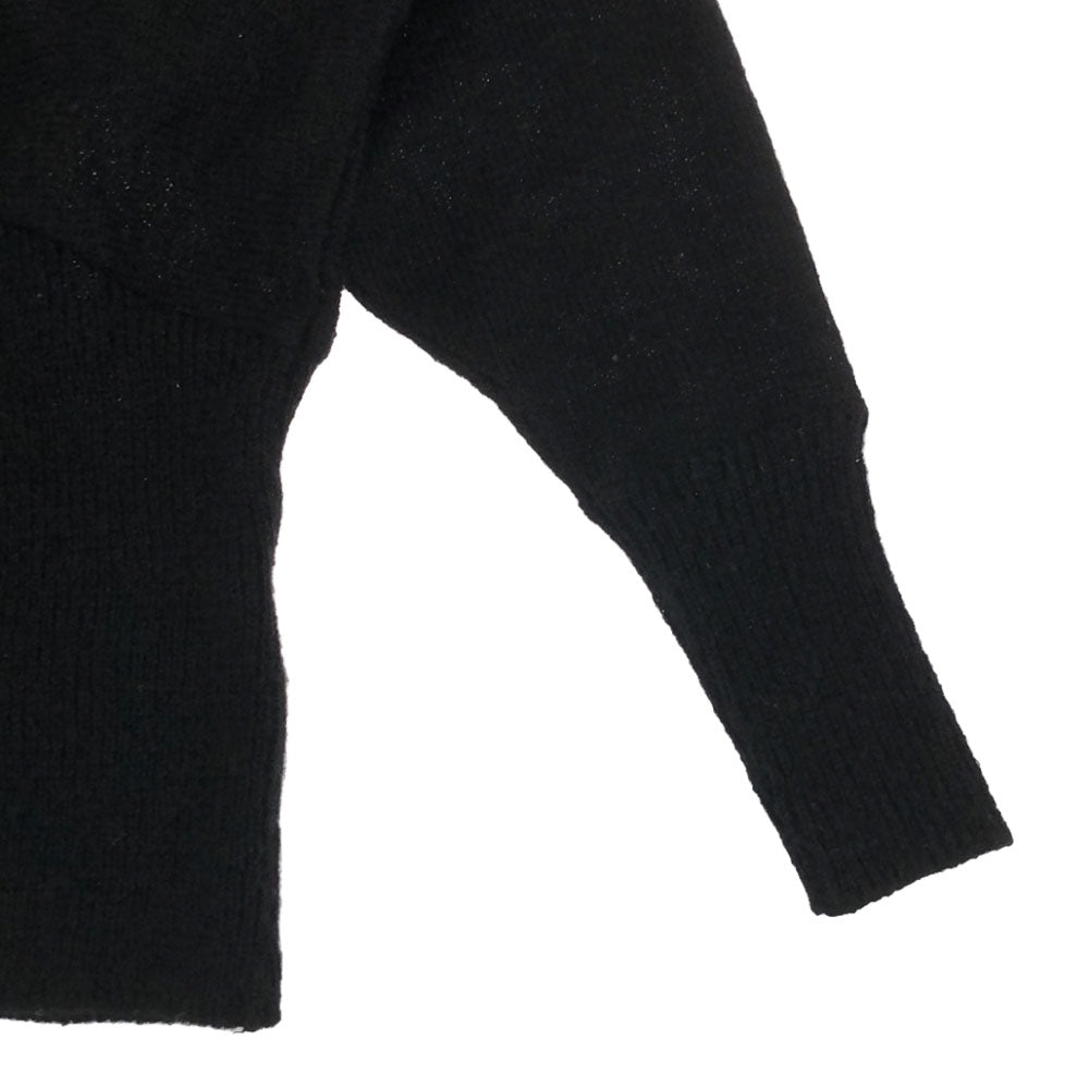 YVES SAINT LAURENT イヴサンローラン 90s オールド 長袖 Vネック ニット M ブラック セーター レディース