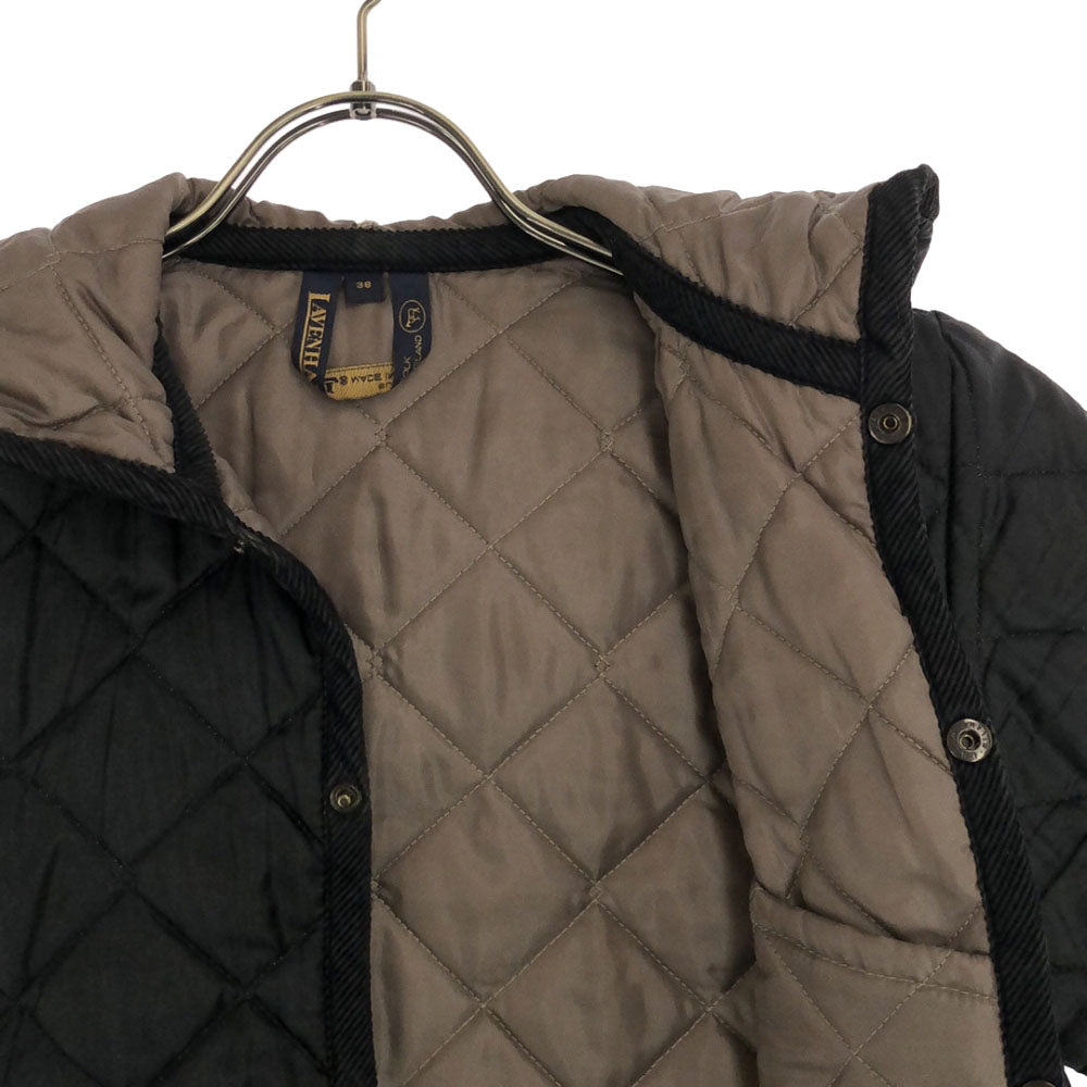 LAVENHAM ラベンハム イギリス製 キルティングジャケット 38 ブラック 中綿 レディース