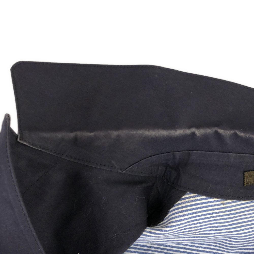 Mackintosh マッキントッシュ イギリス製 ゴム引き ステンカラーコート 36 ネイビー レディース