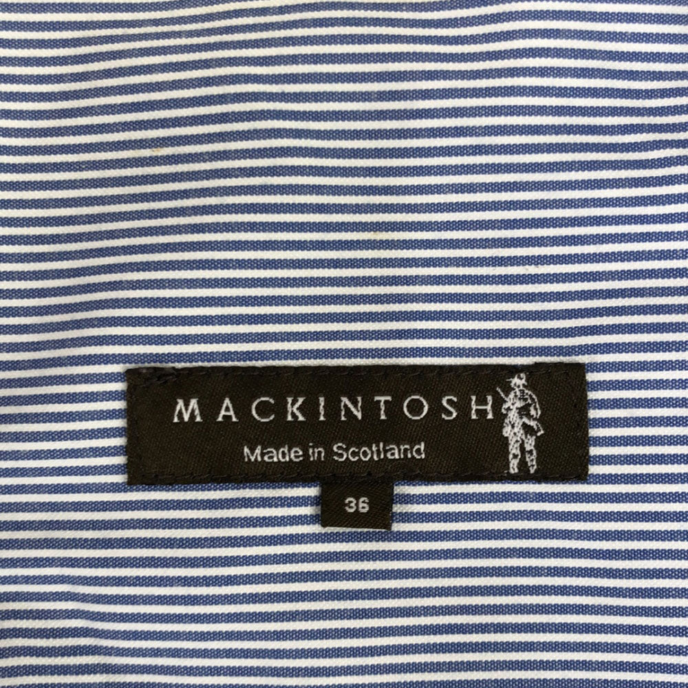 Mackintosh マッキントッシュ イギリス製 ゴム引き ステンカラーコート 36 ネイビー レディース