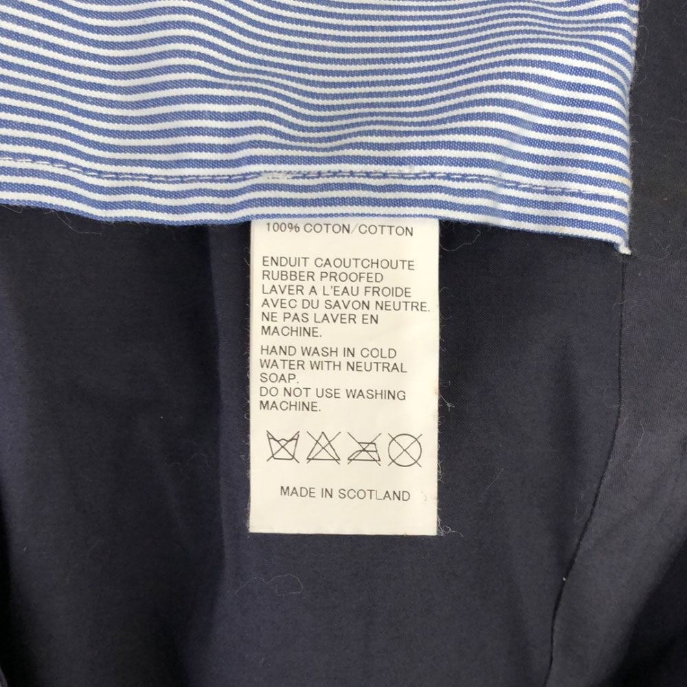 Mackintosh マッキントッシュ イギリス製 ゴム引き ステンカラーコート 36 ネイビー レディース