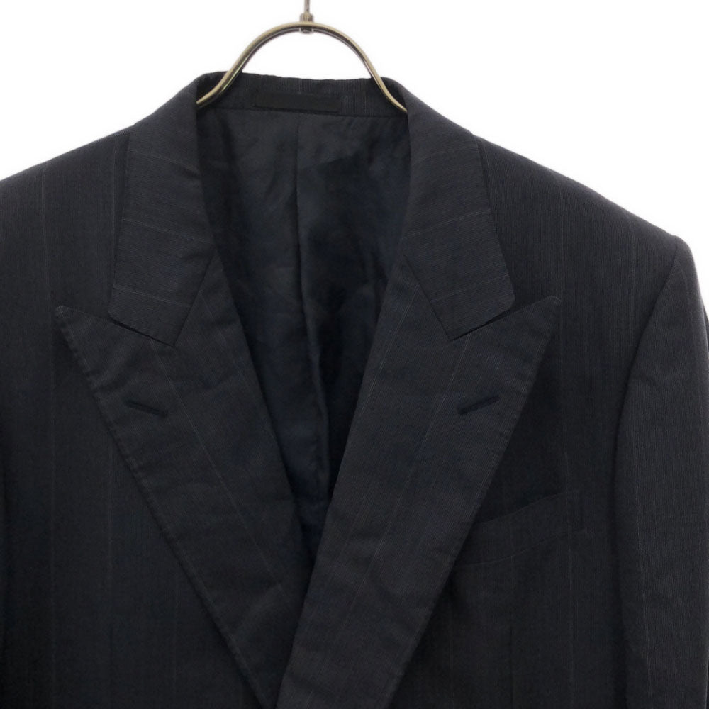 Burberrys バーバリーズ 90s ウール オールド ストライプ ダブル テーラードジャケット AB5 ネイビー メンズ