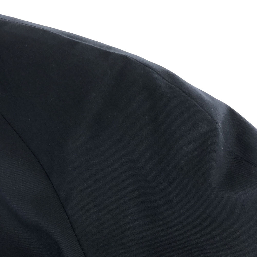 Aquascutum アクアスキュータム 80s イングランド製 ヴィンテージ 半袖 ステンカラーコート 45 ネイビー系 裏地付き レディース