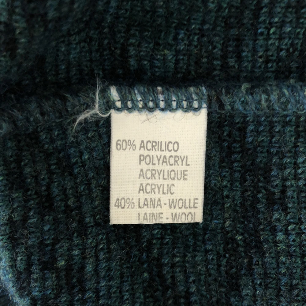 de Warchis in roma 90s イタリア製 オールド 刺繍 長袖 セーター 54 グリーン系 ニット メンズ