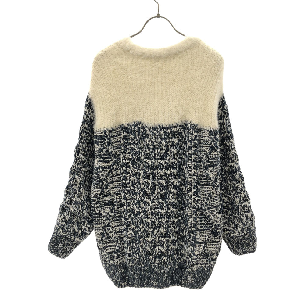 kei shirahata ケイシラハタ 長袖 ニット F ホワイト×グリーン styling 16WNT184018 レディース