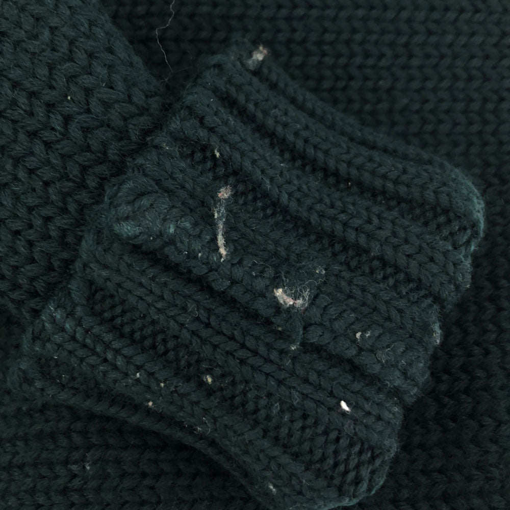 POLO RALPH LAUREN ポロラルフローレン 90s ウール オールド ロゴ刺繍 長袖 セーター L ダークグリーン ニット メンズ