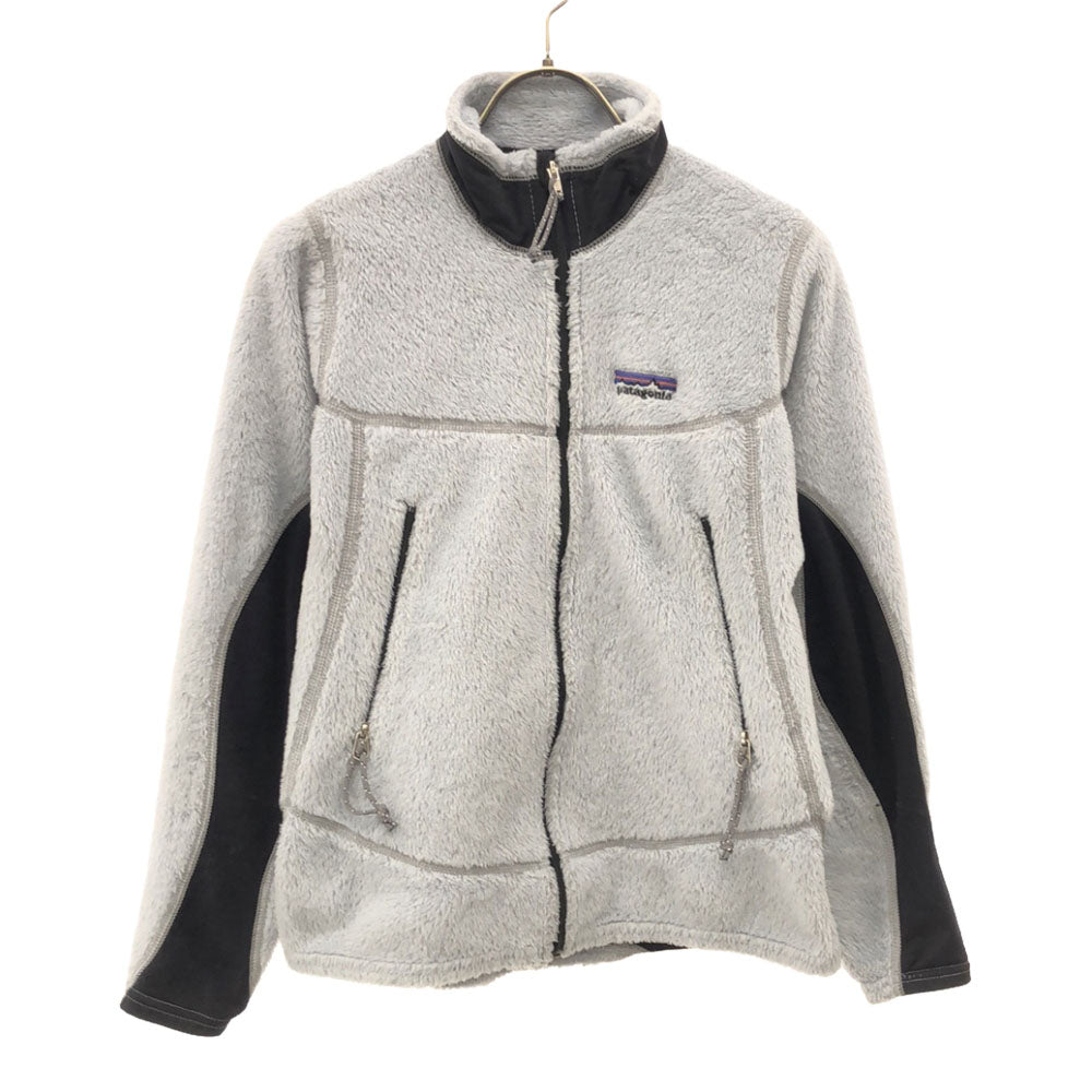 patagonia パタゴニア USA製 メッシュ切替 フリースジャケット S ライトブルー アウトドア レディース