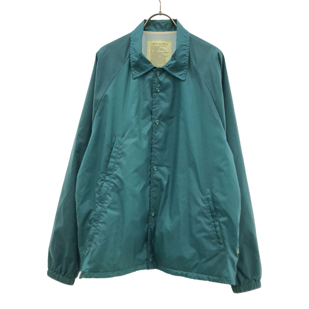 エスエスズィ ビームス バックプリント コーチジャケット M グリーン系 BEAMS ナイロン メンズ