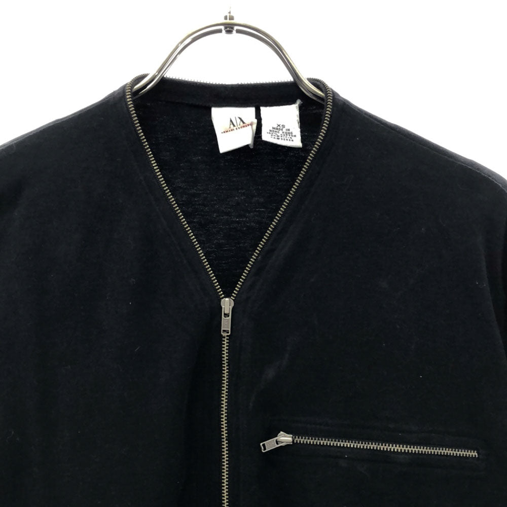 ARMANI EXCHANGE アルマーニ エクスチェンジ 90s オールド 長袖 ハーフジップ カットソー XS ブラック プルオーバー レディース