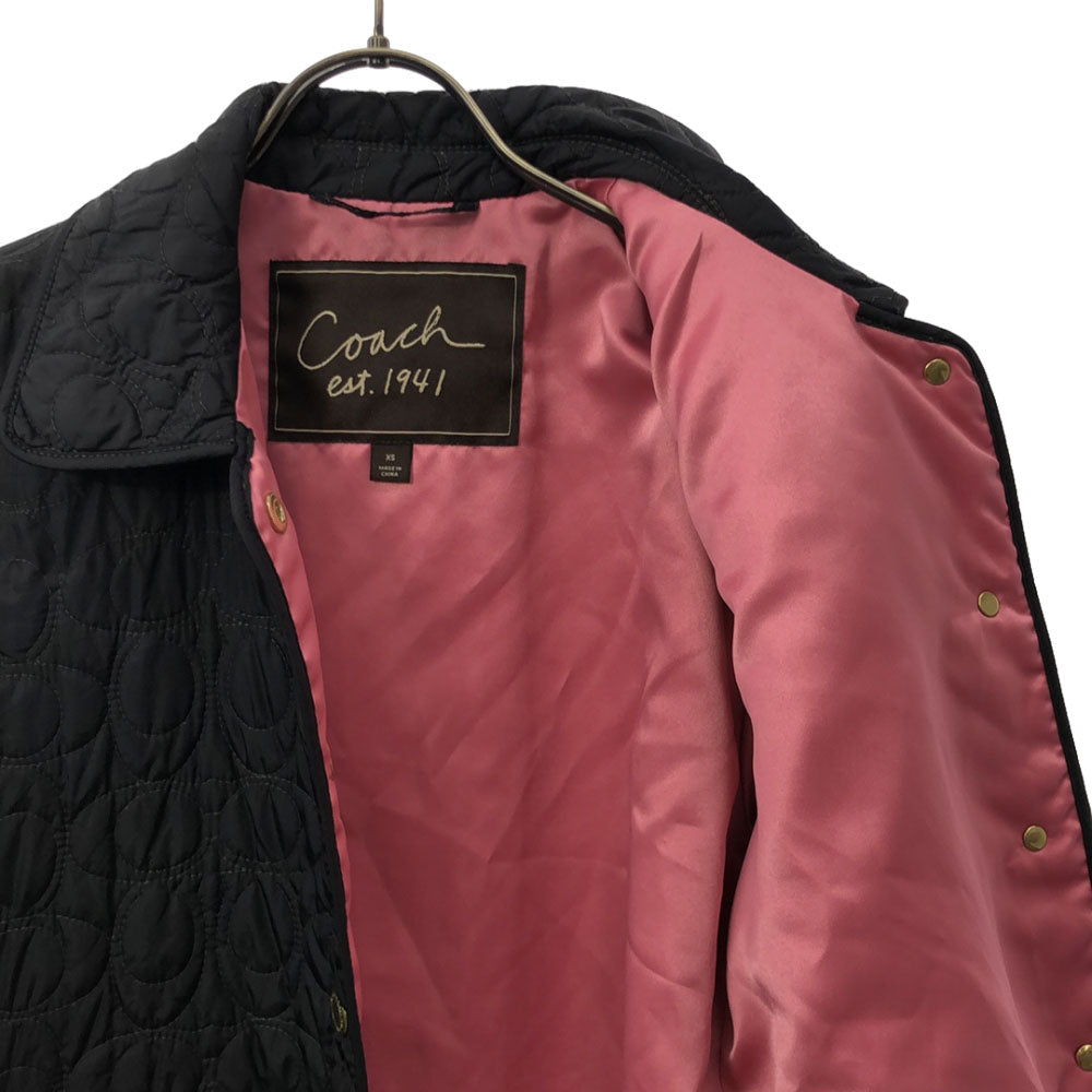 COACH コーチ キルティングジャケット XS ブラック レディース