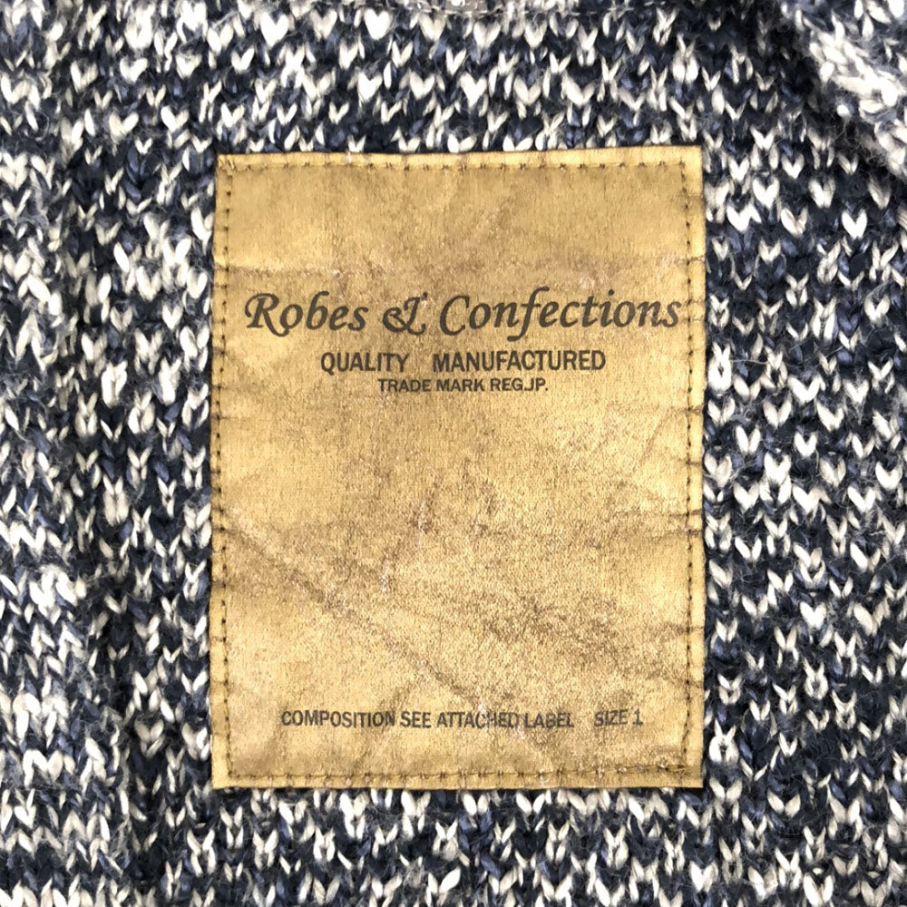 robes&confections ローブスアンドコンフェクションズ 日本製 長袖 ロング ニットカーディガン 1 ネイビー系 メンズ