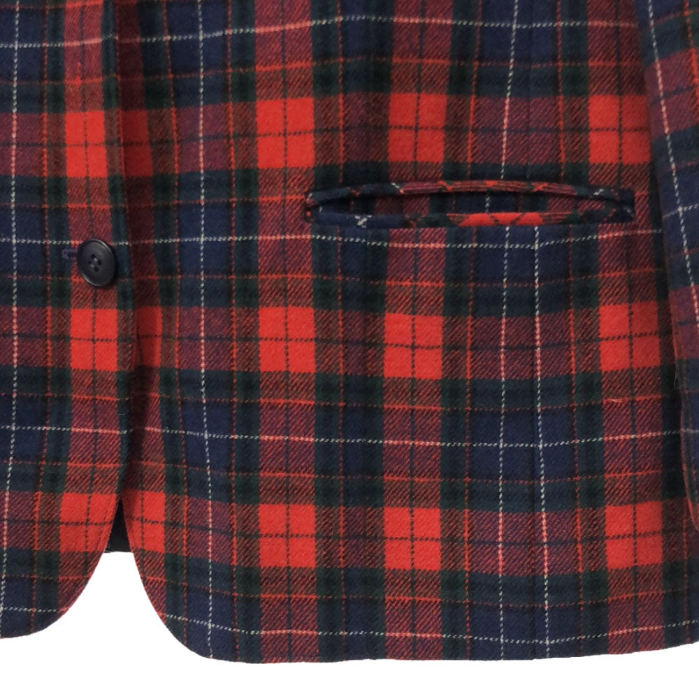 PENDLETON ペンドルトン 70s ウール USA製 ヴィンテージ タータンチェック柄 テーラードジャケット レッド系 レディース