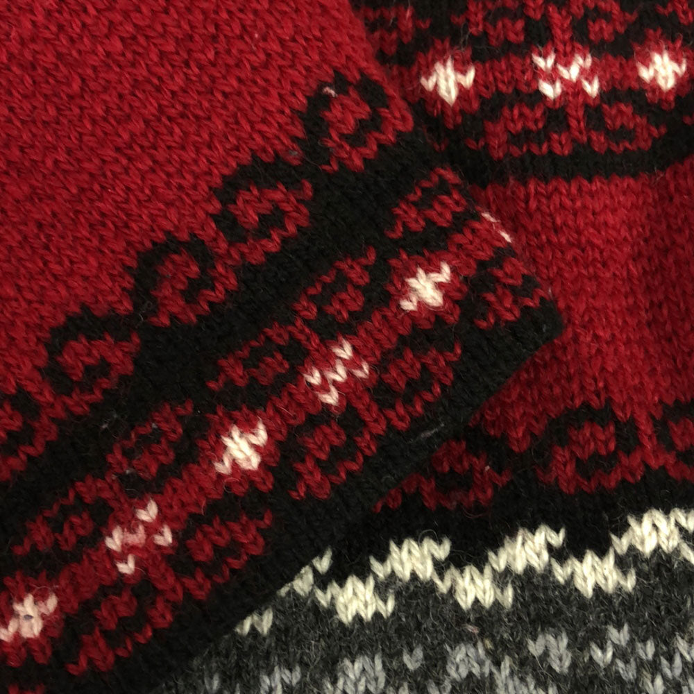 OLD オールド 90s チロリアンカーディガン ニットジャケット レッド レディース