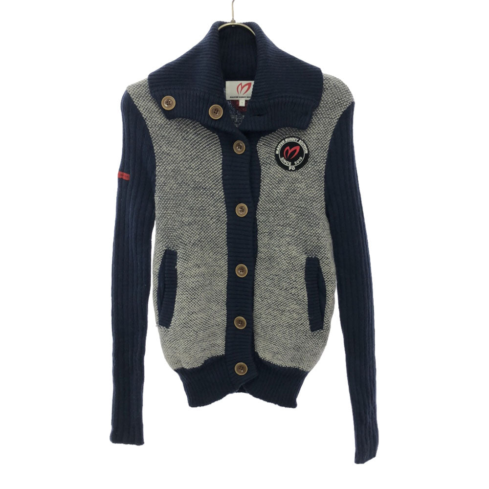 MASTER BUNNY EDITION マスターバニーエディション 日本製 ウール ゴルフ 長袖 ニットカーディガン 1 ネイビー系 レディース