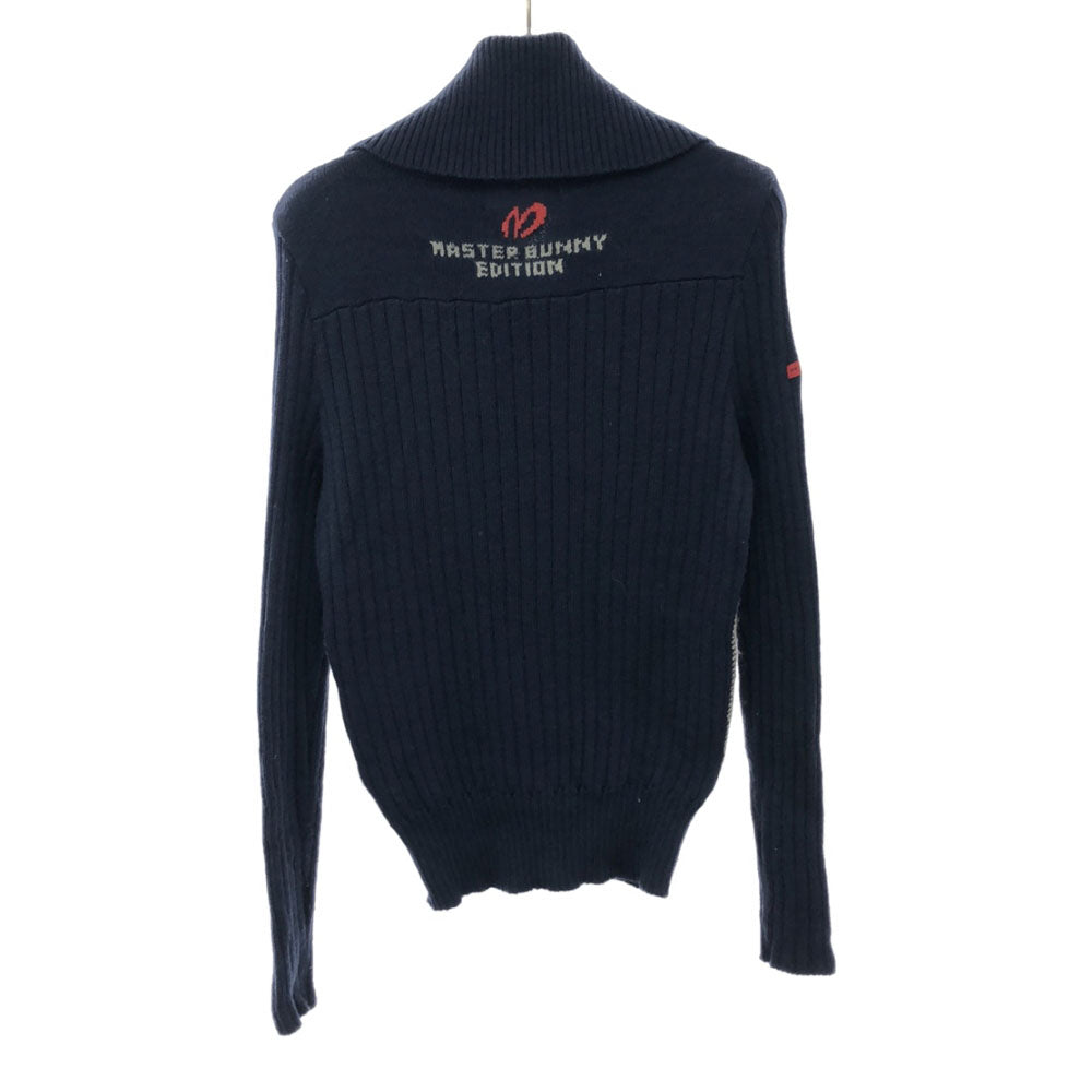 MASTER BUNNY EDITION マスターバニーエディション 日本製 ウール ゴルフ 長袖 ニットカーディガン 1 ネイビー系 レディース