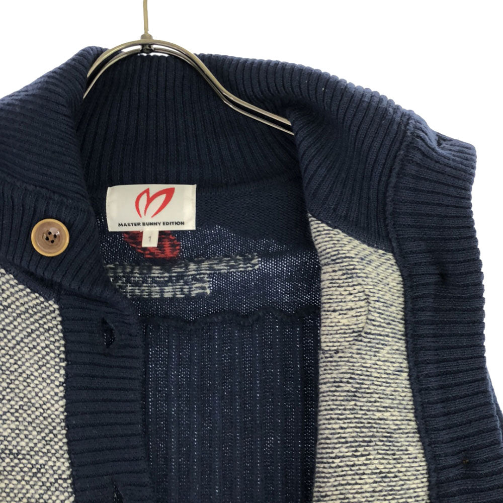 MASTER BUNNY EDITION マスターバニーエディション 日本製 ウール ゴルフ 長袖 ニットカーディガン 1 ネイビー系 レディース