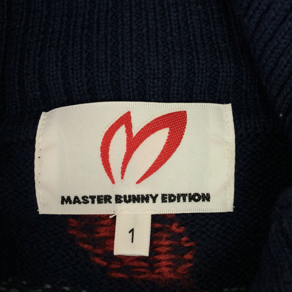 MASTER BUNNY EDITION マスターバニーエディション 日本製 ウール ゴルフ 長袖 ニットカーディガン 1 ネイビー系 レディース