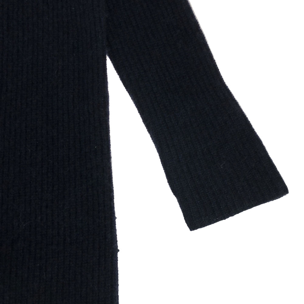 jonnlynx ジョンリンクス ウール 長袖 膝丈ワンピース M ネイビー レディース