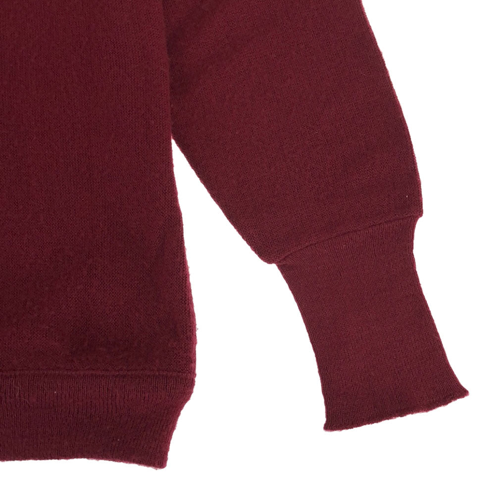 Pickering ピカリング 70s 80s USA製 ヴィンテージ 刺繍 長袖 Vネック セーター L レッド系 ニット メンズ