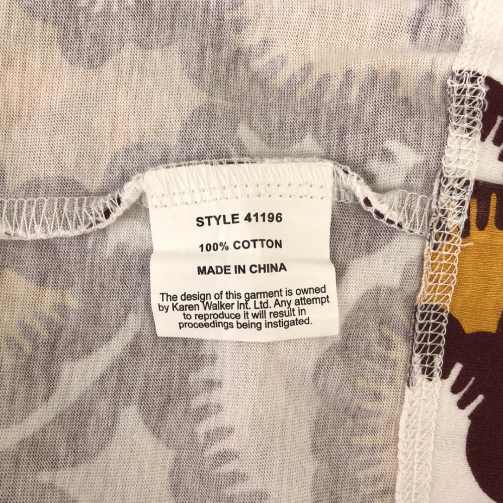 カレンウォーカーラナウェイ 花柄 7分袖 切替 ワンピース 4 ホワイト系 チュニック レディース