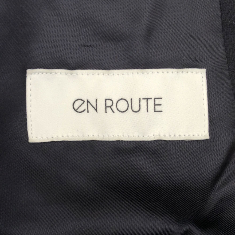 EN ROUTE アンルート 日本製 ウールブレンド 切替 テーラードジャケット 1 ネイビー UNITED ARROWS メンズ