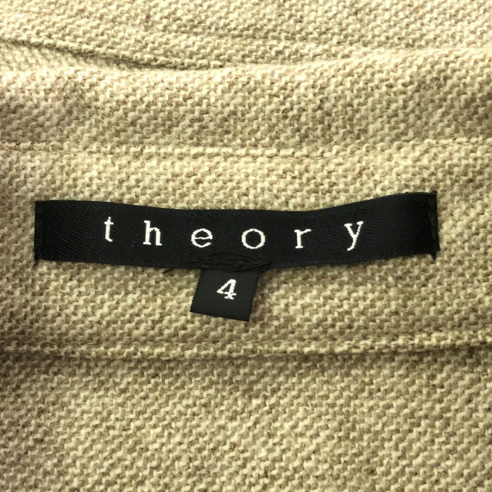 theory セオリー 日本製 ウールブレンド スカートスーツ 上下 セットアップ 4 ベージュ レディース