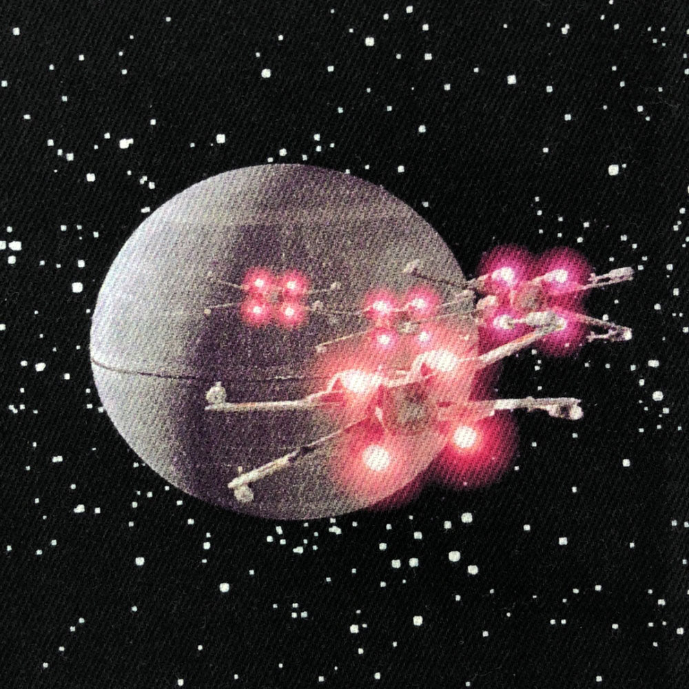 リーバイス プレミアム 501 STAR WARS ギャラクシープリント クロップドパンツ w24 ブラック ボタンフライ レディース