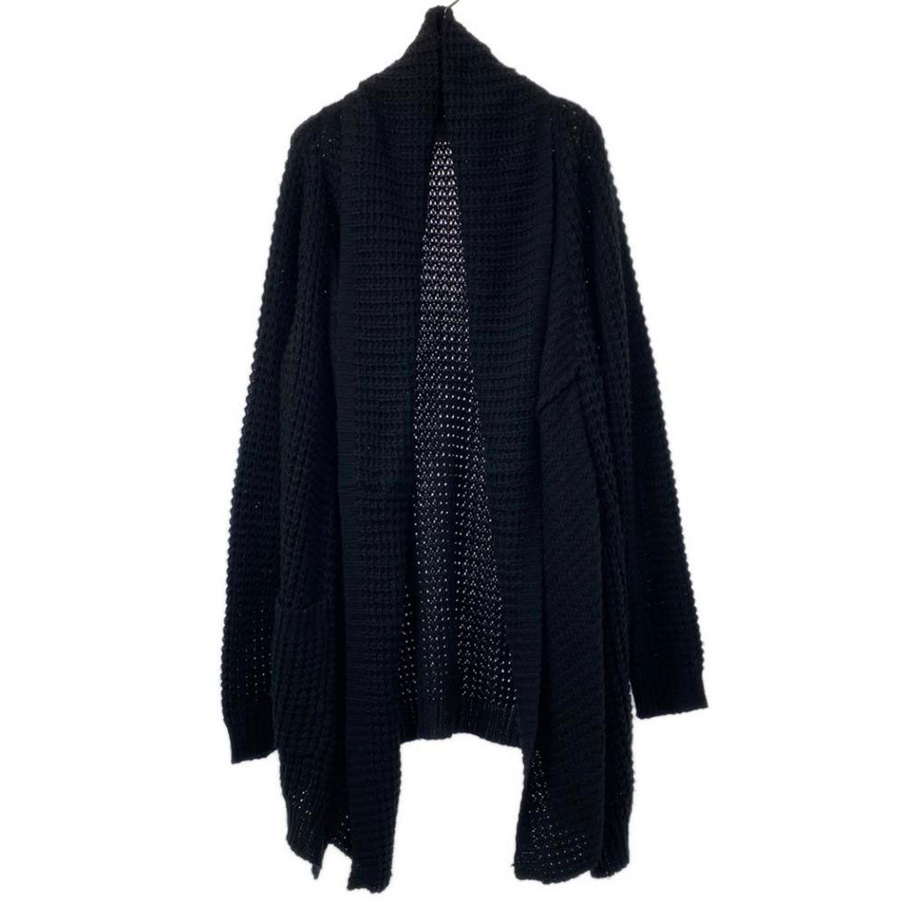 Danke Schon ダンケシェーン ウールブレンド 長袖 ニットカーディガン F ブラック レディース
