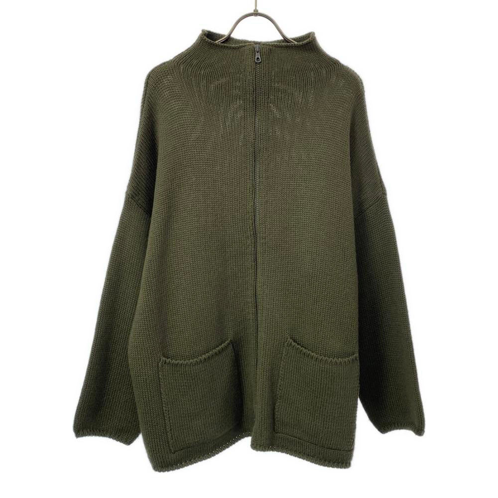 MAX&CO マックスアンドコー イタリア製 ニットジャケット S カーキ系 ジップアップ レディース