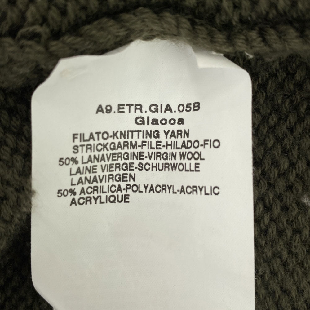 MAX&CO マックスアンドコー イタリア製 ニットジャケット S カーキ系 ジップアップ レディース