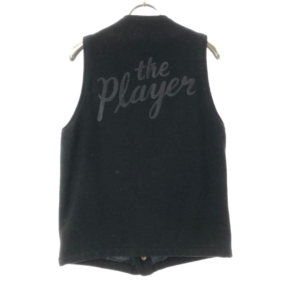 エル ラディアル 日本製 ウール バック刺繍 ベスト M ブラック メンズ