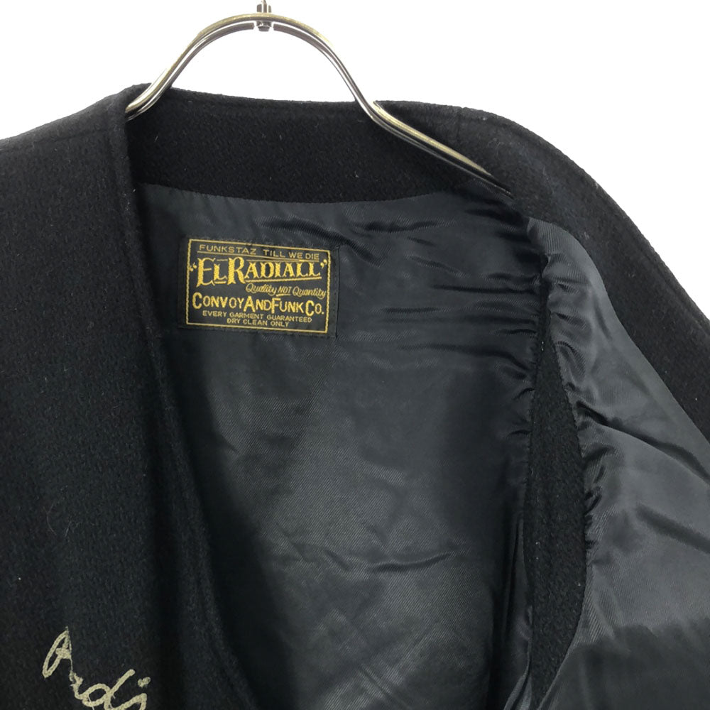 エル ラディアル 日本製 ウール バック刺繍 ベスト M ブラック メンズ