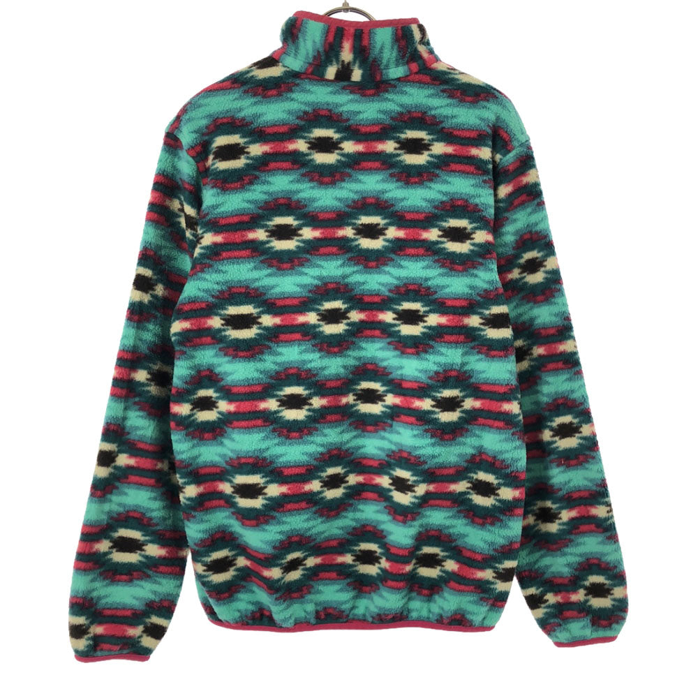 patagonia パタゴニア シンチラ 総柄 フリースジャケット S グリーン系 スナップT プルオーバー アウトドア 25455FA15 レディース